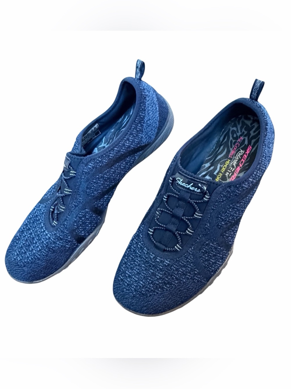 Skechers Slip-On Navy Blue Casual Sneakers Women’s Size 10 - Picture 3 of 9